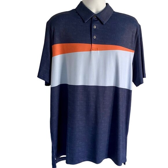 Chase54 Course Top Blue Orange Golf Polo Men's XL - Picture 2 of 9